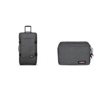 EASTPAK TRANVERZ M Koffer, 172 cm, 168 L, Black Denim (Grau) & Mavis Kulturtasche, 63 cm, 59 L, Black Denim (Grau)