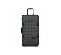 Eastpak Tranverz M Koffer 78L (67 x 35,5 x 30 cm), mittelgroßer Reisekoffer mit Rollen, leichtes Gepäck mit 2 Fächern, Teleskopgriff & TSA-Schloss - Checker Grey