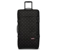 Eastpak Tranverz M Koffer 78L (67 x 35,5 x 30 cm), mittelgroßer Reisekoffer mit Rollen, leichtes Gepäck mit 2 Fächern, Teleskopgriff & TSA-Schloss - DOTS Black Silver
