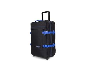Eastpak Tranverz S Cabin Luggage 42L (51 x 32.5 x 24 cm), Durable Rolling Suitcase, Lightweight Carry-On with Double Compartments, Telescopic Handle & TSA Lock - Kontrast Black Blue