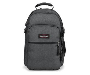 Eastpak TUTOR, Großer Rucksack, Black Denim (grau), 39L, mit Flaschenhalter und Laptopfach