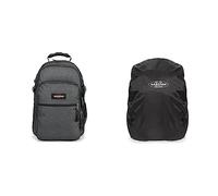 EASTPAK Tutor Rucksack, 48 cm, 39 L, Grau (Black Denim) & Cory Rucksack Regenschutz, Schwarz (Black)