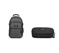 EASTPAK Tutor Rucksack, 48 cm, 39 L, Grau (Black Denim) & Oval XL Single Federmäppchen, 22 cm, Schwarz (Black)