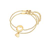 Eastside Damen Set (Armband 2er) Edelstahl gelbgold Herz Edelstahlarmband