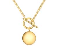 Eastside Damen Kette aus Edelstahl - Edelstahlhalskette gelbgold Panzerkette