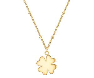 Eastside Damen Kette Edelstahl gelbgold Kleeblatt Edelstahlhalskette