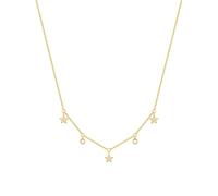 Eastside Damen Kette Edelstahl gelbgold Preciosa weiß Stern Edelstahlhalskette
