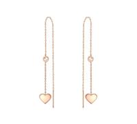 Eastside Damen Ohrhänger Edelstahl roségold Preciosa weiß Herz Edelstahlohrhänger