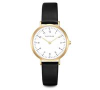 Eastside Damen Uhr analog Japan Quarzwerk mit Echtleder schwarz Armband 10080077