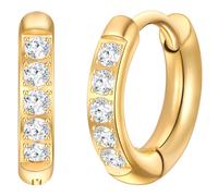 Eastside - Creolen Edelstahl Zirkonia in Gelbgold 1 ct Damen