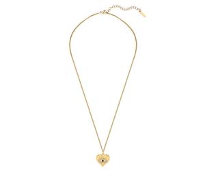 Eastside Kette Herz/Allsehendes Auge aus Edelstahl in Gelbgold mit Zirkonia 40,0 cm Basiskette + 5,0 Verlängerung Damen