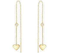 Eastside Ohrhänger Herz Edelstahl Preciosa in Gelbgold 62,0 mm Damen