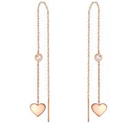 Eastside Ohrhänger Herz Edelstahl Preciosa in Roségold 62,0 mm Damen