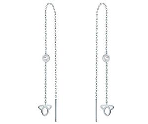 Eastside Ohrhänger Lotusblüte Edelstahl Preciosa in Silber 62,0 mm Damen
