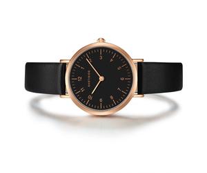 Eastside Quarzuhr Rosehill in Roségold Echtleder Schwarz 32,1 mm Damen