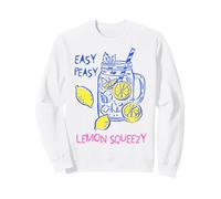 Easy Peasy Lemon Squeezy Italian Coastal Summer Toile, Blau Sweatshirt