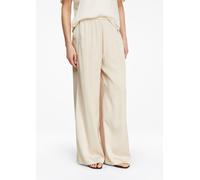 Easy Pull-On-Satin-Wide-Leg-Hose beige 46/REG