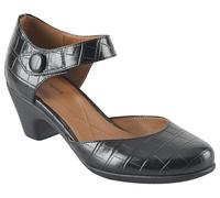 Easy Spirit Damen Clarice3 Pumps, Schwarz/Kroko-Design, 41 EU Weit