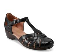 Easy Spirit Damen Darlyn Mary Jane Flat, Schwarz Leder, 39.5 EU