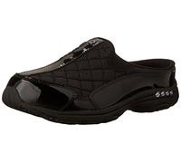Easy Spirit Women's Traveltime Clog, Black/Silver Patent, 7.5 WW US