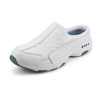Easy Spirit Women's Traveltime Clog, White/Light Blue, 10 WW US