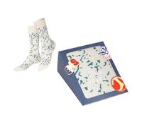 EAT MY SOCKS - Originelle und lustige Socken - Blaues Käsemuster - High Top Socken - Komfort und Haltbarkeit - Ideal für Männer und Frauen - Größen 36 bis 45-1 Paar