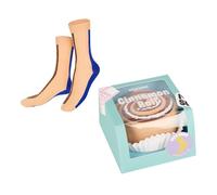 EAT MY SOCKS - Originelle und lustige Socken - Cinnamon Roll Design - Mittellange Socken - Komfort und Haltbarkeit - Ideal für Männer und Frauen - Größen 36 bis 45-1 Paar