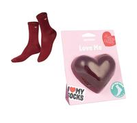 EAT MY SOCKS - Originelle und lustige Socken - Herzförmiges Design - Rot - Niedrige Socken - Komfort und Haltbarkeit - Ideal für Männer und Frauen - Größen 36 bis 45-1 Paar