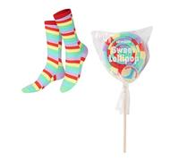 EAT MY SOCKS - Originelle und lustige Socken - Lollipop Design - High Top Socken - Komfort und Langlebigkeit - Ideal für Männer und Frauen - Größen 36 bis 45-1 Paar