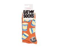 eat my socks - Socken - Happy to serve you braun/orange - Gr. - OS