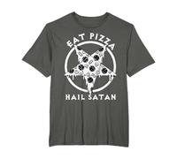 Eat Pizza Hail Satan Shirt Occult Satanic Lucifer Gift Men T-Shirt