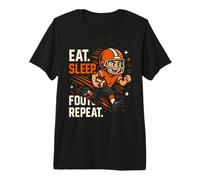 Eat, Sleep, Football Repeat Funny, Sports Boys Fan Premium T-Shirt