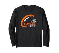 Eat Sleep Football Repeat Kinder Jungen Spieler Langarmshirt