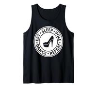 Eat Sleep Pole Dance Repeat High Heels Tank Top