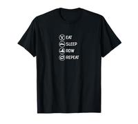 Eat Sleep Row Repeat Rudern Jungen Mädchen Ruderer T-Shirt