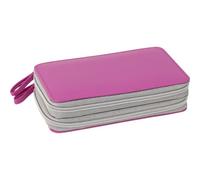 Eberdard Faber EBERHARD FABER Schüleretui Doppeldecker Leder gefüllt pink 24 Teile