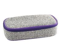 Eberhard Faber 577433 - Jumbo Schlamperbox, X-Style, Grau/Violett, Federmäppchen mit Reißverschluss, großem Hauptfach und Innentasche