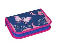 Eberhard Faber 577471 - Federmäppchen Schmetterling, mit 32 Schreibutensilien, Stiftetui befüllt
