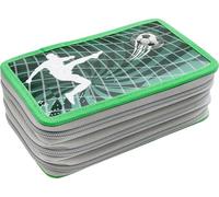 EBERHARD FABER 577473 - Federmäppchen Triple Decker Fußball mit 36 Teilen gefüllt, Federtasche für Jungen und Mädchen
