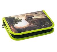 Eberhard Faber 577559 - Federmäppchen Dino, mit 42 Schreibutensilien, Schüleretui befüllt