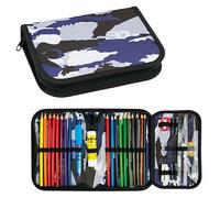 EBERHARD FABER Federmäppchen befüllt Camouflage grau 32-teilig, 19,6 x 13,2 cm St.