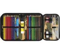 EBERHARD FABER Schüleretui Camouflage grün 32-teilig