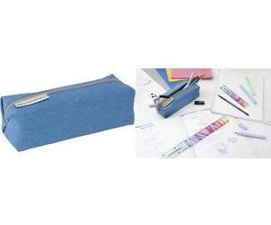 EBERHARD FABER Schlamper-Etui, jeansblau aus Polyester, mit Reißverschluss, unbestückt, - 1 Stück (577405)