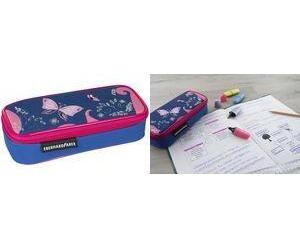 EBERHARD FABER Schlamper-Etui Schmetterling, pink/blau aus Polyester, großes Haupffach, Reißverschlussfach im - 1 Stück (577472)