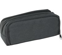 EBERHARD FABER- Schlamperbox mit 3 Fächern anthrazit/schwarz | Federtasche für Jungen und Mädchen, ohne Inhalt