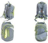 EBERHARD FABER Schulrucksack X-Style, grau/grün für Kinder/Teenager von 9 - 16 Jahren, aus Polyester, - 1 Stück (577627)