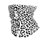 EBOSCUJW Leopard Schwarz Weiß, Bandana-Halsmanschette, weicher Gesichtsschutz, Halswärmer, Schlauch, halbe Gesichtsmaske, Schal, Sturmhaube