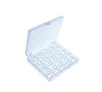 EBYTOP Kunststoff-Nähmaschinenspulen. mit Aufbewahrungsbox, für Brother, Janome, Singer, Elna, transparent, 25 Stück