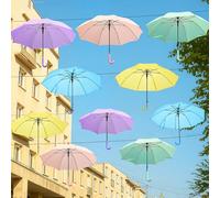 Eccliy Dekorativer Straßenschirm zum Aufhängen, 80 cm, Macaron-Farben, Stockschirme für Outdoor, Hochzeit, Geburtstag, Party, Dekoration, Fotokabinen-Requisiten, Garten, Straße, kommerzielle