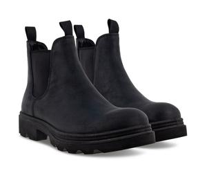 ECCO Alltagschuhe Grainer Chelsea Boot (Veloursleder, wasserabweisend) schwarz Herren, Größe Euro (US) 44